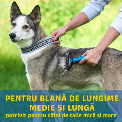 Perie dublă pentru îndepărtarea părului și a pufului