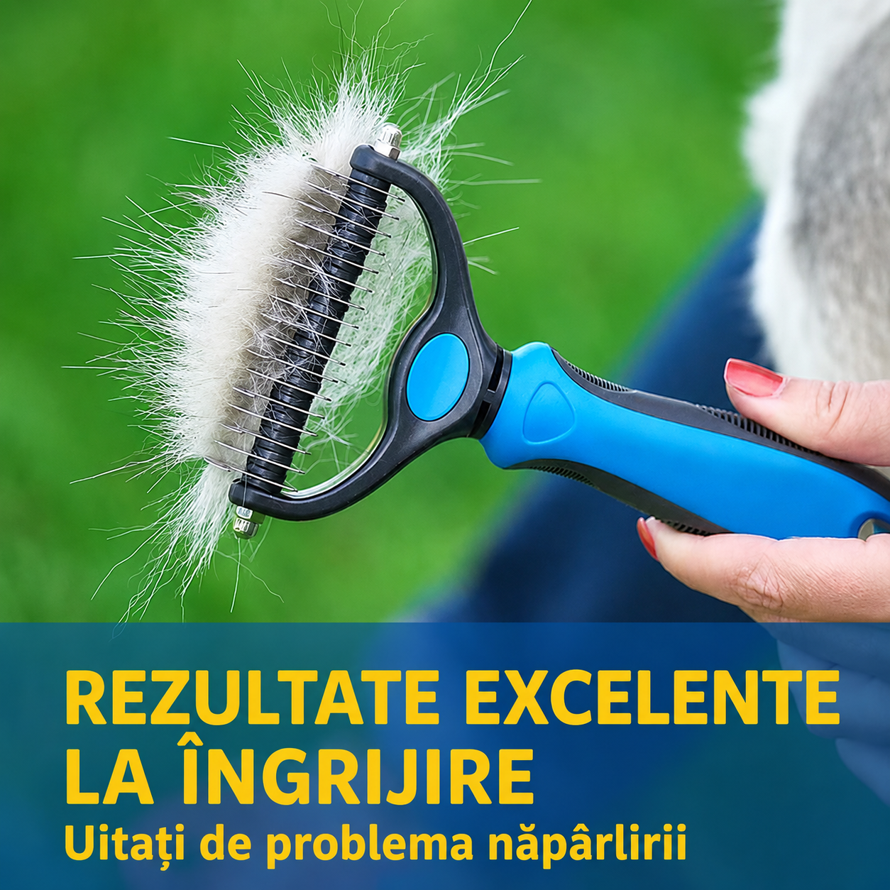 Perie dublă pentru îndepărtarea părului și a pufului