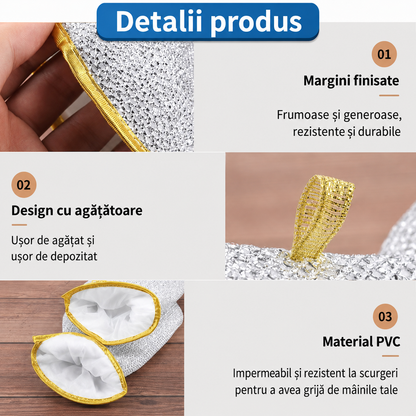 Mănuși de Sârmă Anti-Tăiere pentru Spălat Vase