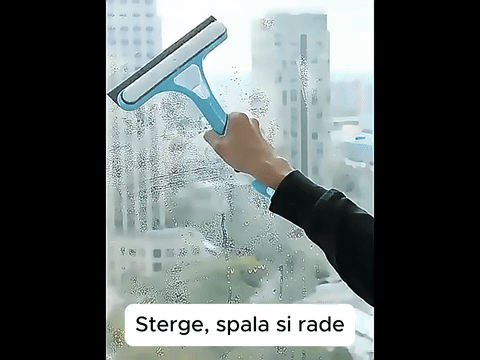 Racletă Geamuri 3-în-1 cu Rezervor de Apă