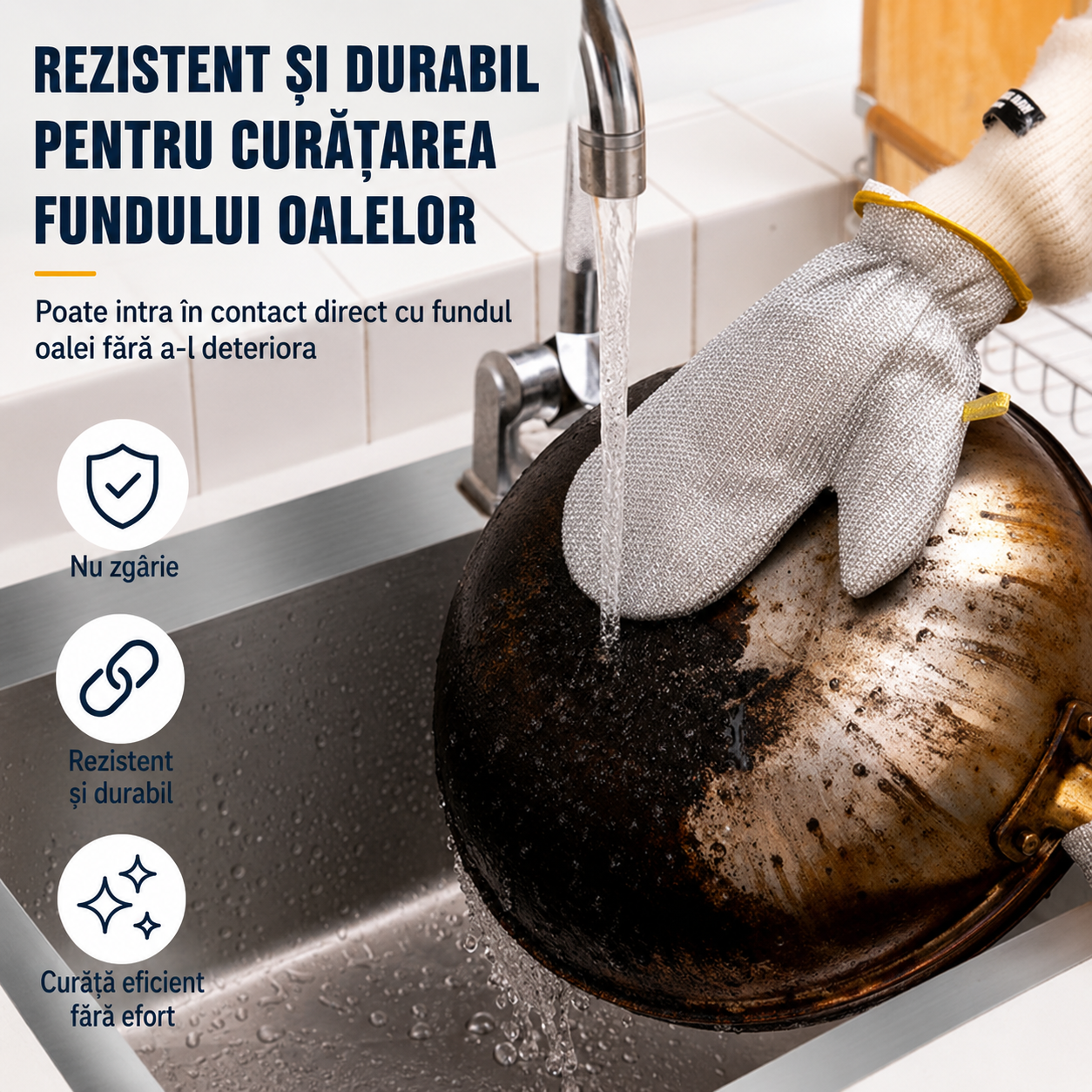 Mănuși de Sârmă Anti-Tăiere pentru Spălat Vase