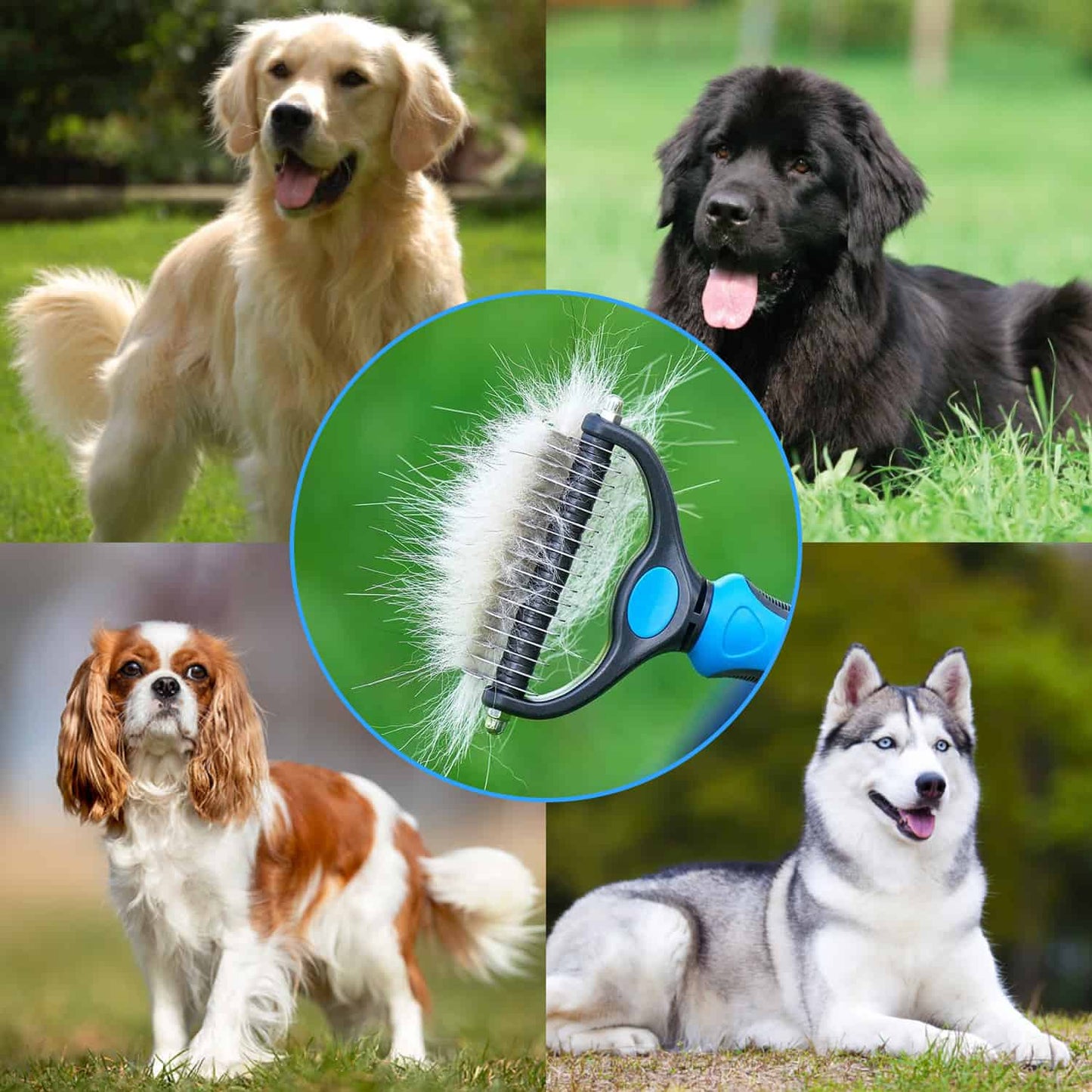PetTangler perie dubla - manerul ergonomic