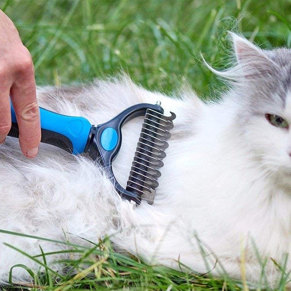 PetTangler perie dubla - utilizare pe pisica